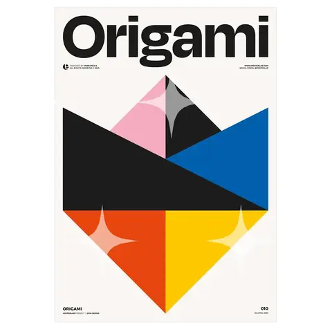 Origami Geometric Poster
