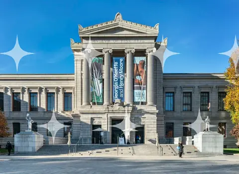 Museum Facade with Banners