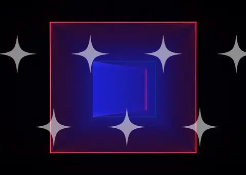 Neon Nested Squares