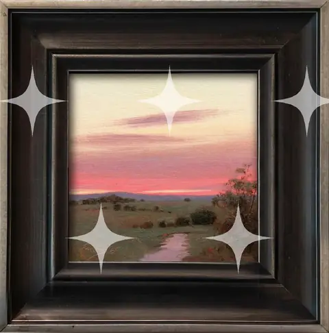 Pink Dusk Over the Creek