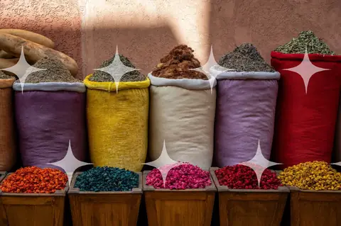 Spice Sacks in a Souk