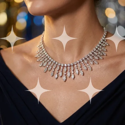 Diamond Fringe Necklace