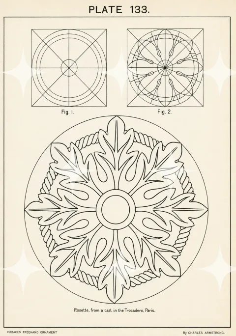 Rosette from a Cast in the Trocadéro — Plate 133