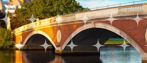 Brick Arch Bridge at Sunset