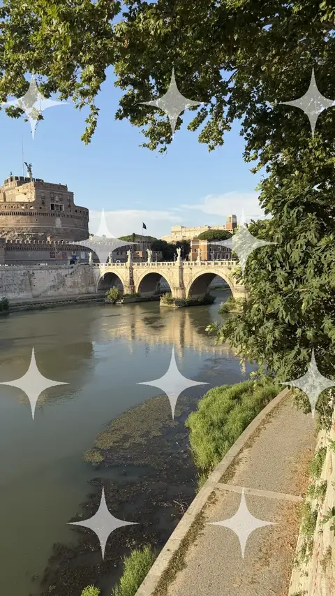 River Bend Past a Fortress