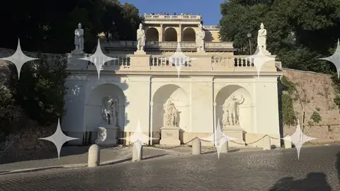 Statued Fountain Wall