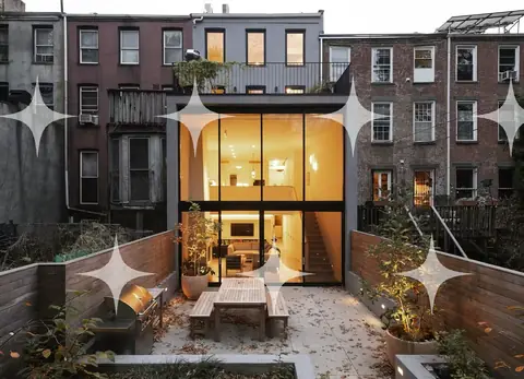 Glass Extension, Row House at Night