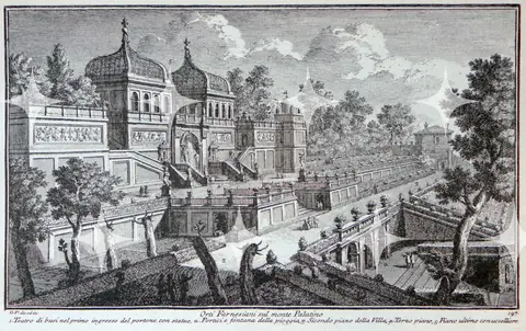 Palatine Gardens Engraving