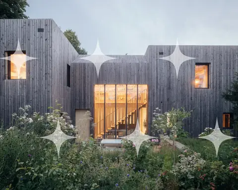 Timber House at Dusk