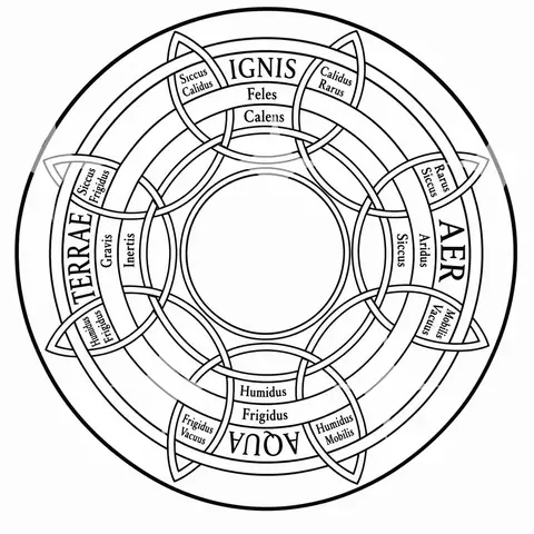 Four Elements Diagram Print
