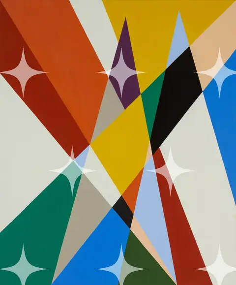 Diagonal Color Field Abstract