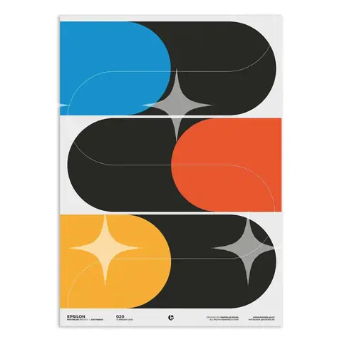 "Epsilon" Geometric Abstract Poster Print