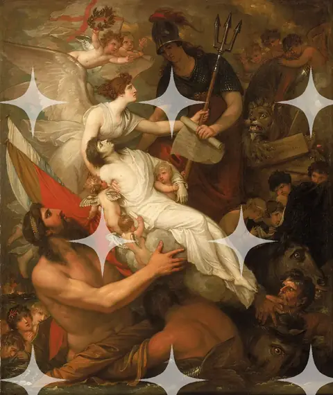 Benjamin West "The Death of Nelson" Print