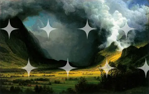 Bierstadt 'Storm in the Mountains'