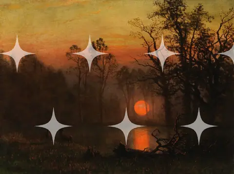 Bierstadt 'Sunset Over the Plains'