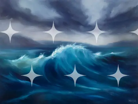 Breaking Wave, Marine Oil Painting