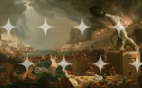 Thomas Cole 'The Course of Empire: Destruction' Print