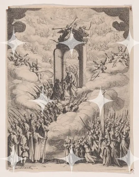 Jacques Callot Baroque Religious Procession Engraving Print