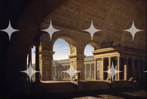 Classical Courtyard Ruins Capriccio Print