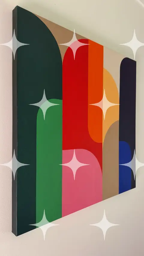 Arched Colour Block Canvas