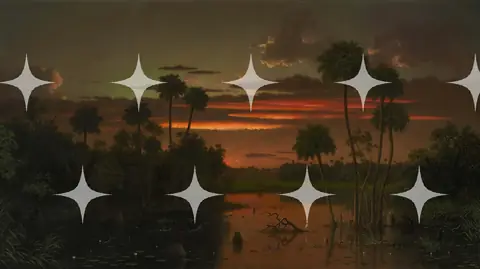 Luminist Sunset over Tropical Lagoon