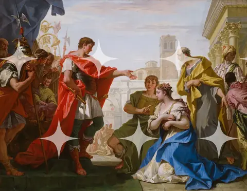 Sebastiano Ricci "The Continence of Scipio" Print