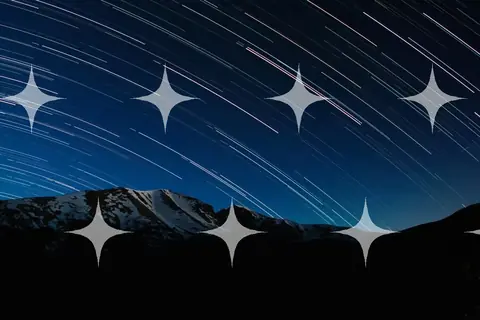 Star Trails Over the Ridge