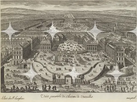 Adam Perelle, Veüe Generale Du Chateau De Versailles, 1680s