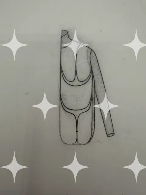 Garment Design Sketch, Bodysuit