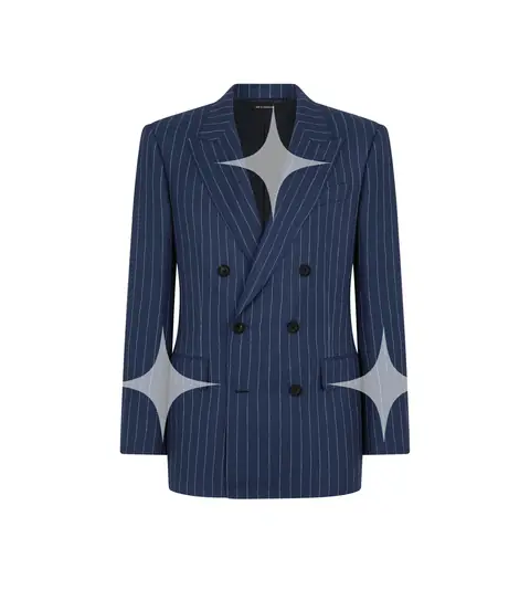 Navy Pinstripe Double-Breasted Suit