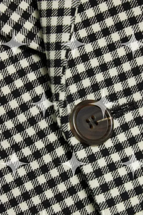 Houndstooth Wool Fabric Detail