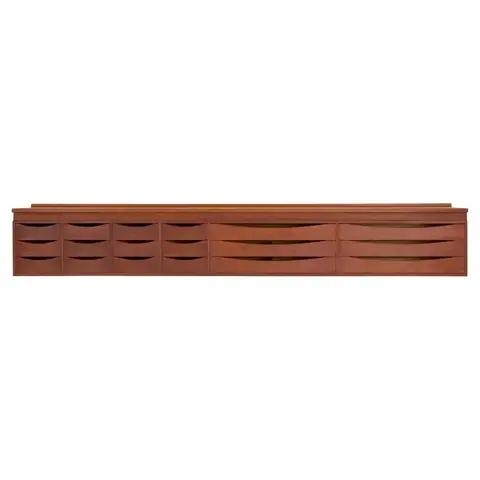 Danish Modern Teak Wall-Mounted Sideboard