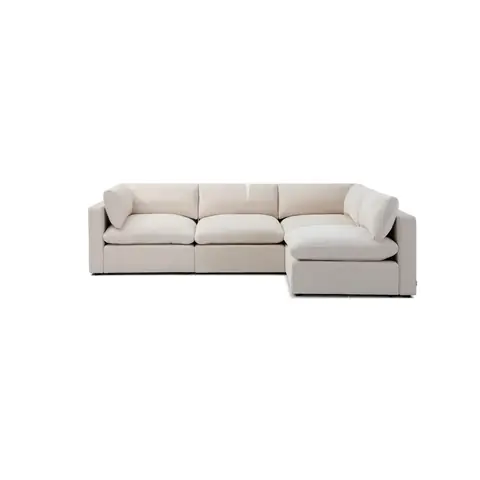 Modular L-Shaped Sectional Sofa in Velvet