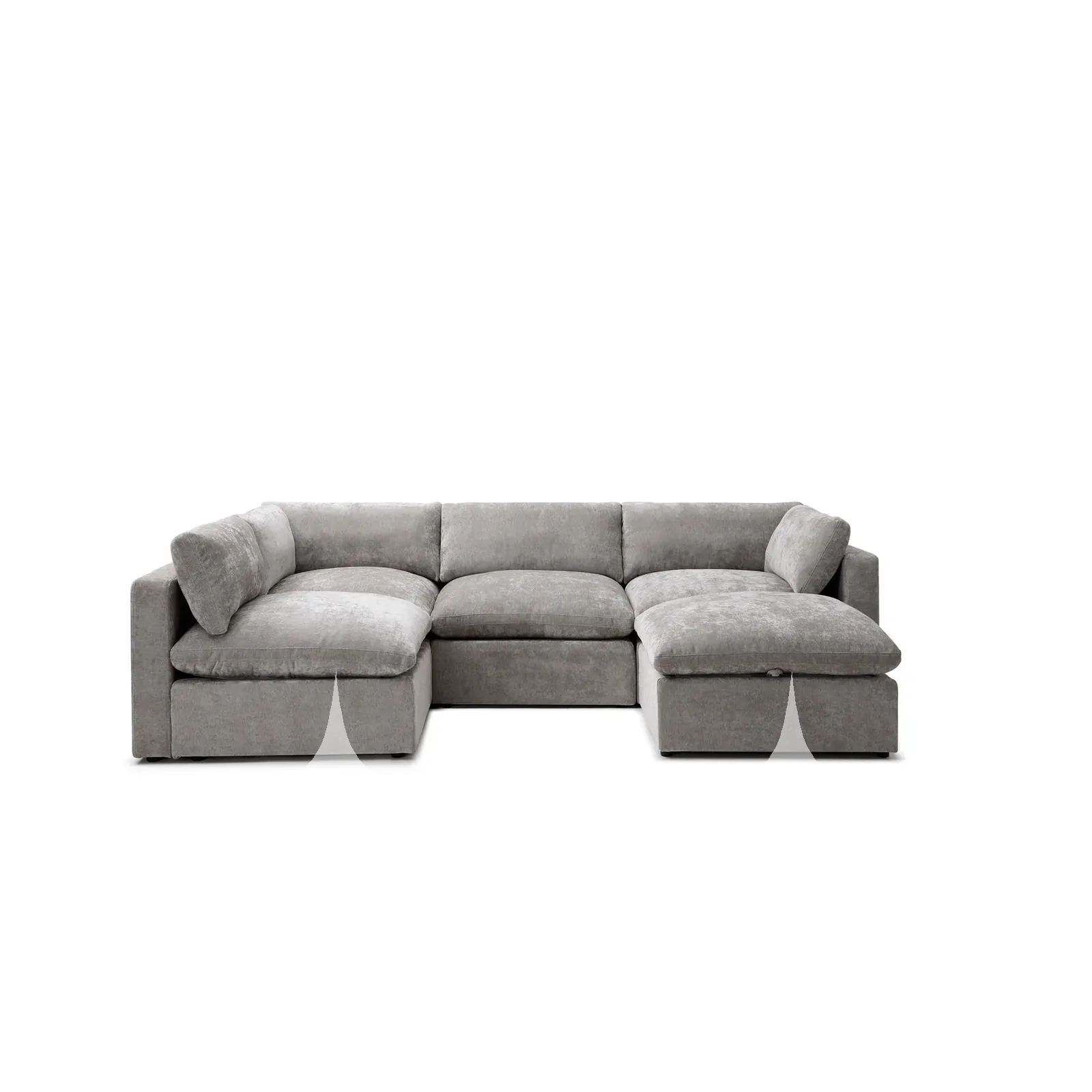 Modular L-Shaped Sectional Sofa in Velvet — photo 11