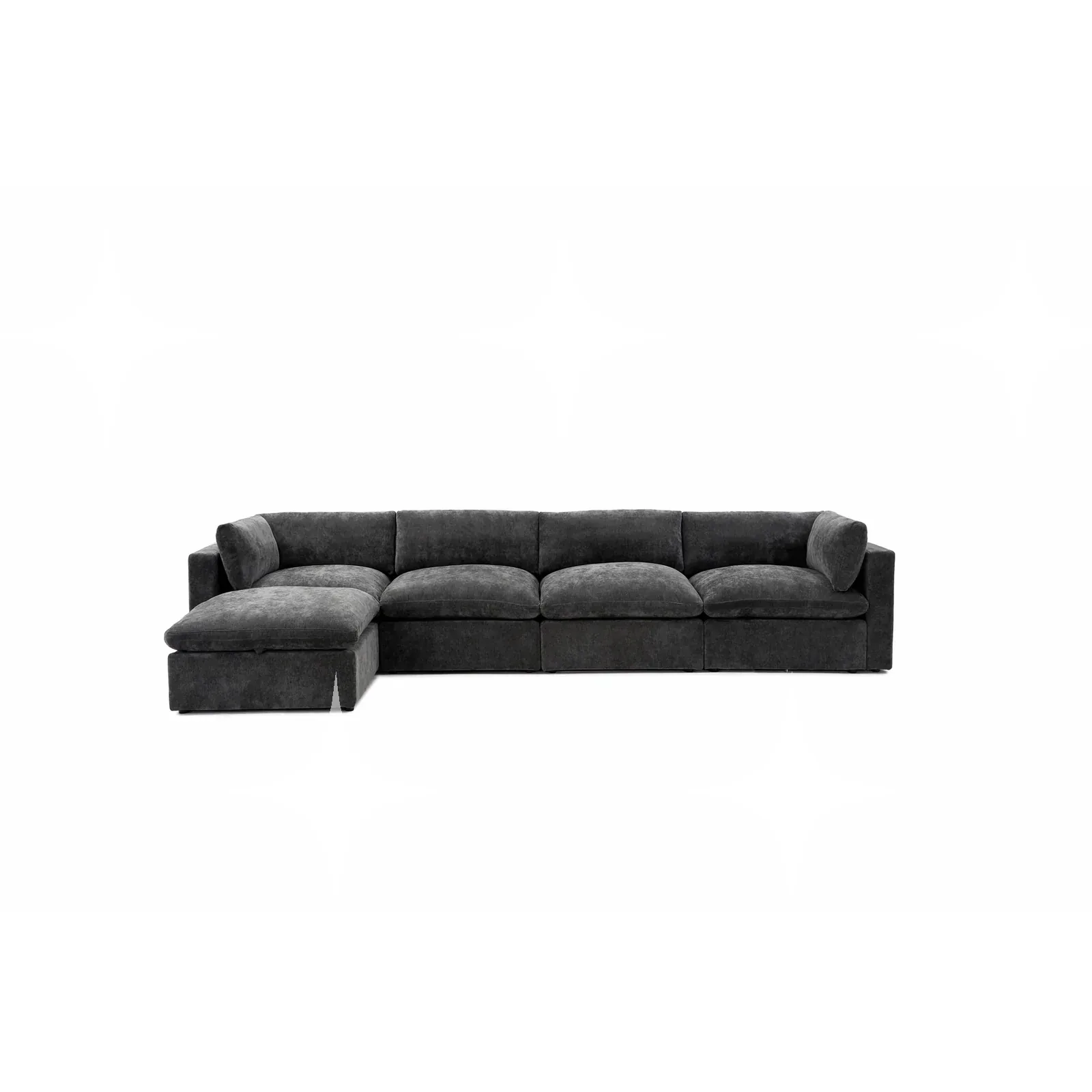 Modular L-Shaped Sectional Sofa in Velvet — photo 13