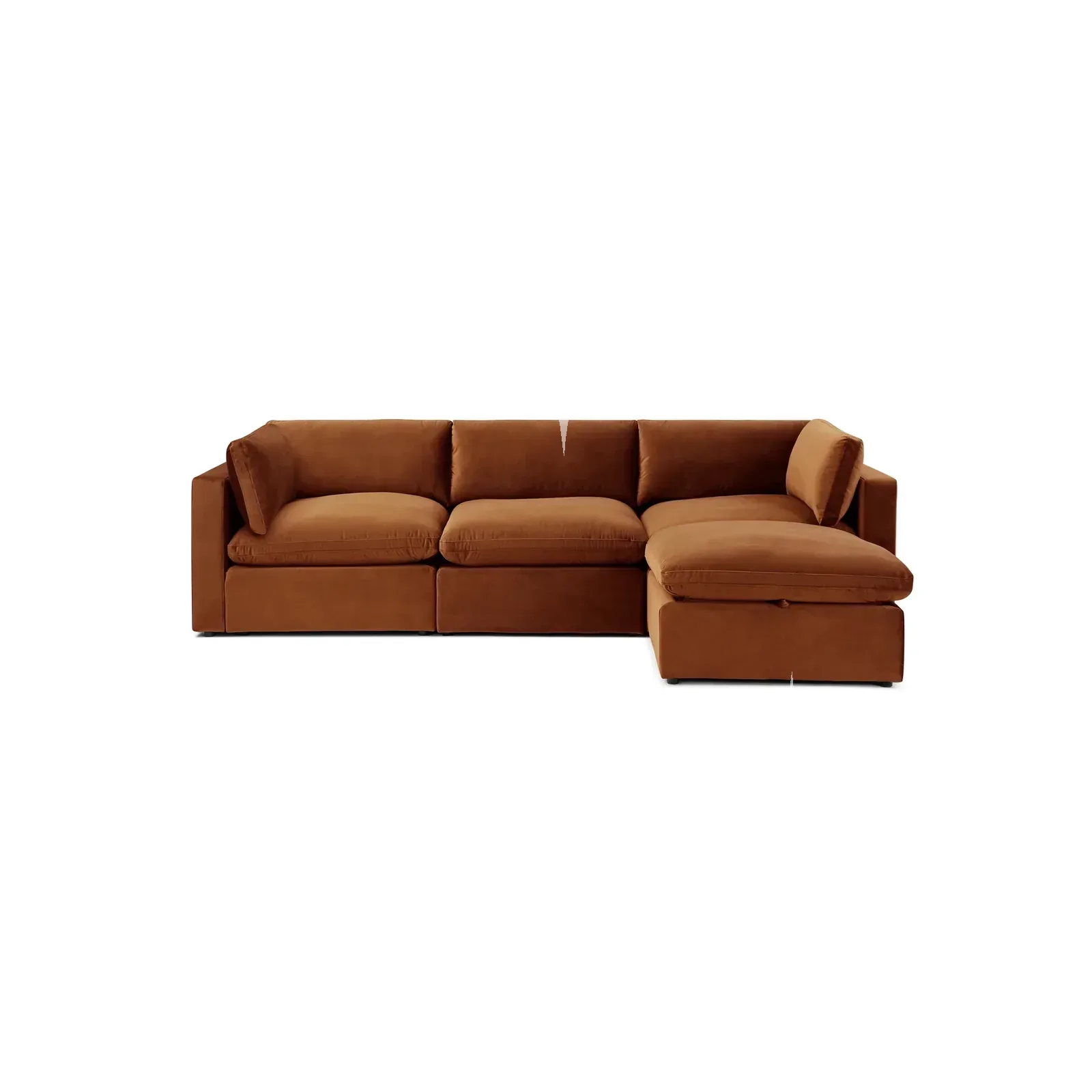 Modular L-Shaped Sectional Sofa in Velvet — photo 14