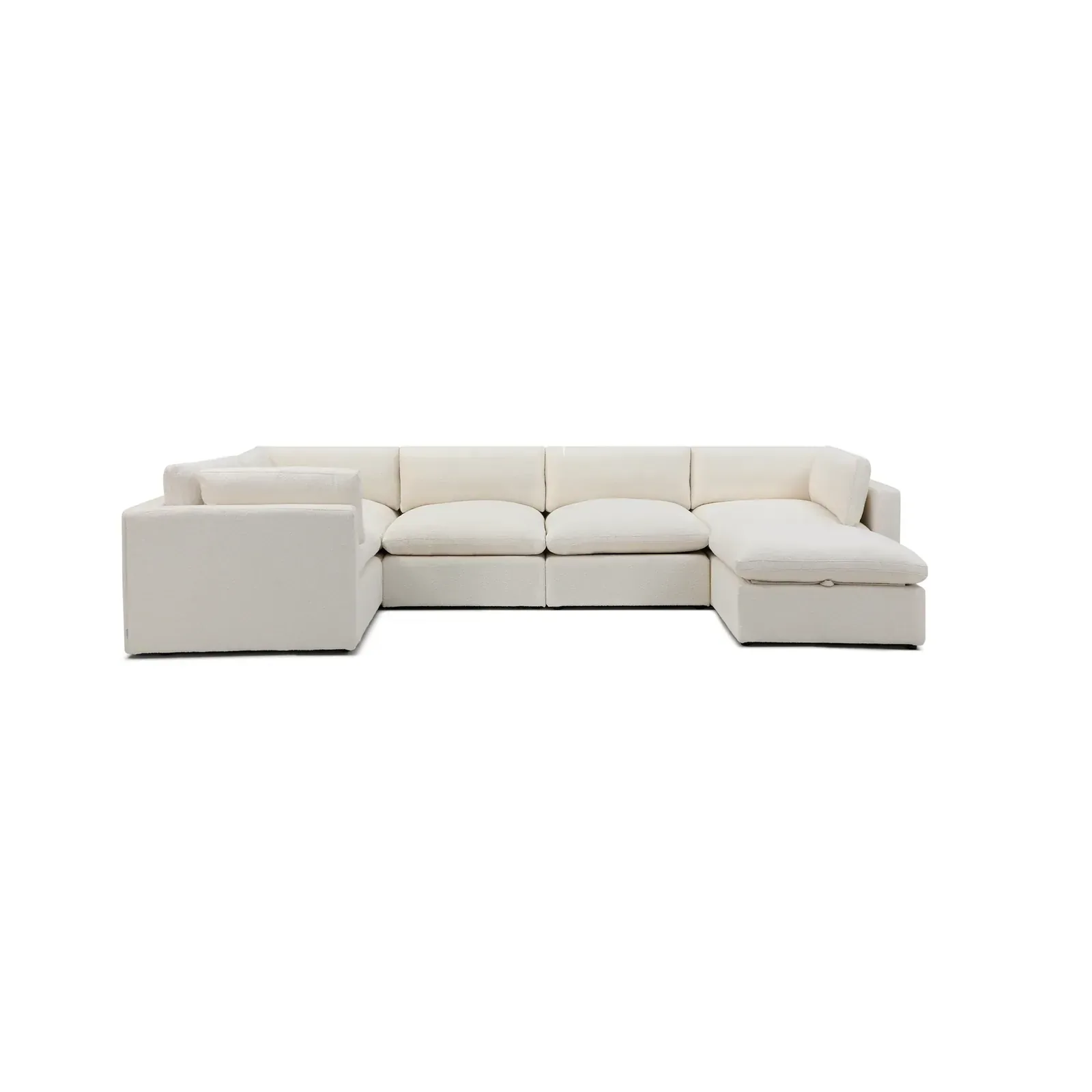 Modular L-Shaped Sectional Sofa in Velvet — photo 4