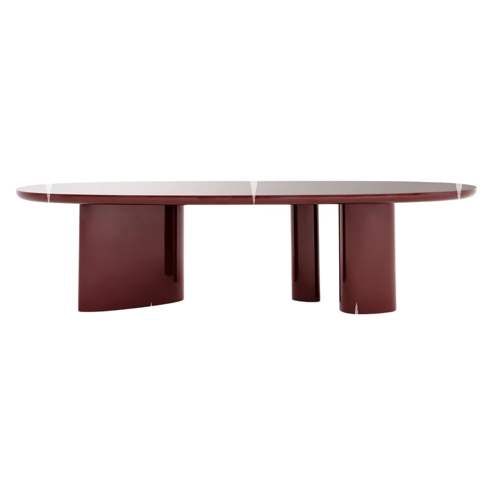 HC28 Cosmo-Style Oval Lacquered Coffee Table — photo 1