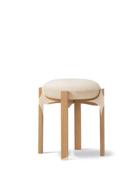 Fredericia Pioneer Stool, Lacquered Oak