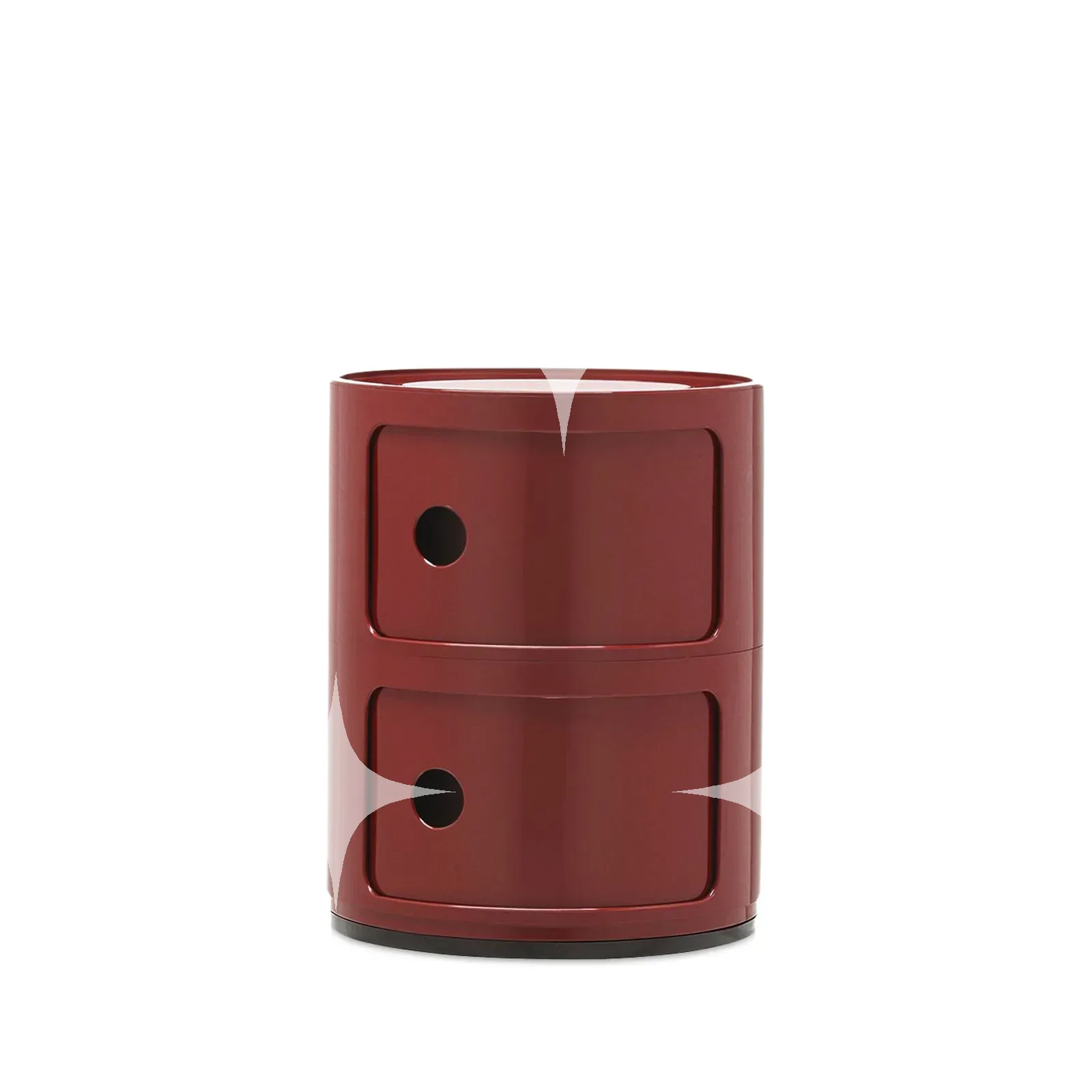 Kartell Componibili 2-Element Storage Unit in Burgundy — photo 2