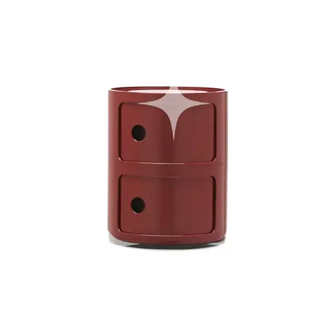 Kartell Componibili 2-Element Storage Unit in Burgundy