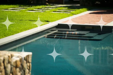 Lap Pool Beside a Lawn