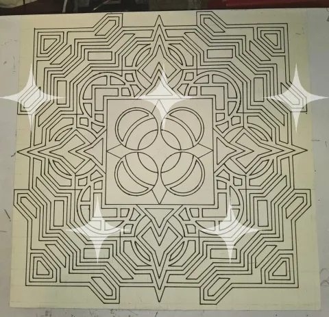 Knot Garden Plan, Interlaced