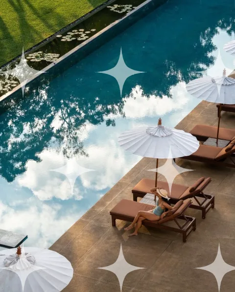 Poolside Loungers from Above