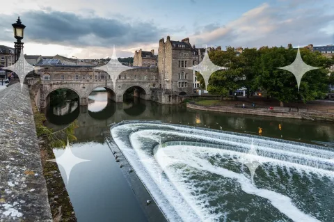 Weir Below a Bridge