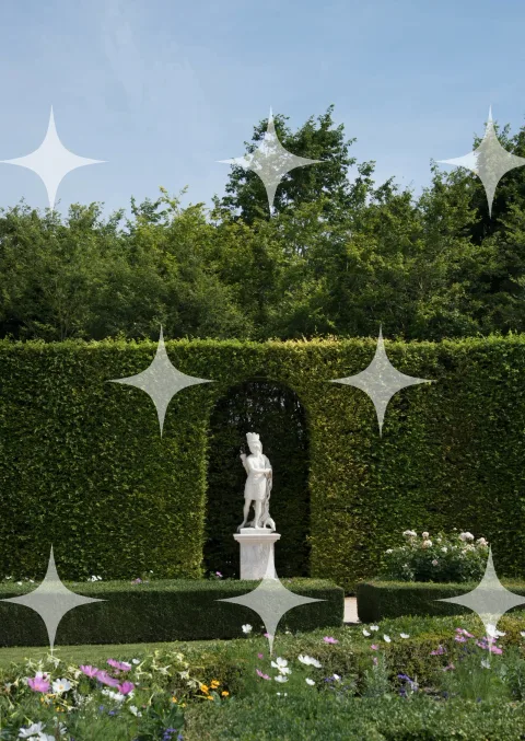 Statue in a Hedge Niche