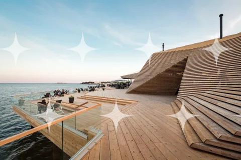 Timber Deck Over Water
