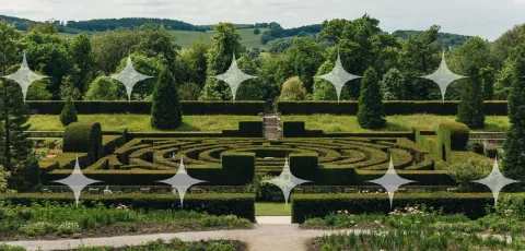 Circular Box Maze in a Park
