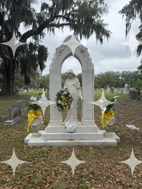 Gothic Memorial with Draped Figure