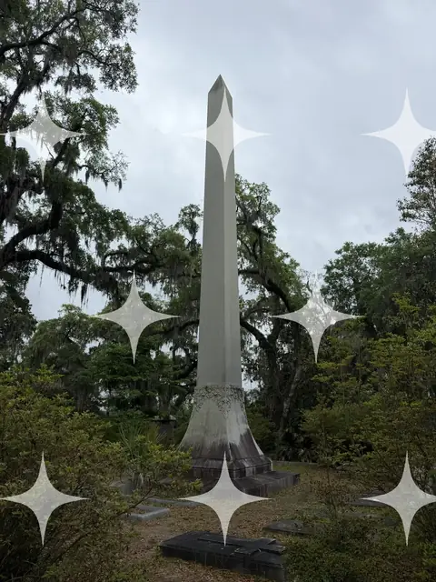 Obelisk Under Live Oaks